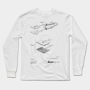 Hair Straightener Vintage Patent Hand Drawing Long Sleeve T-Shirt